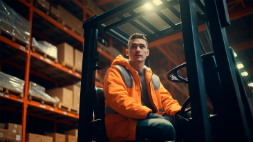 Work in a modern auto parts warehouse near Warsaw