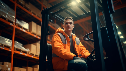 Work in a modern auto parts warehouse near Warsaw