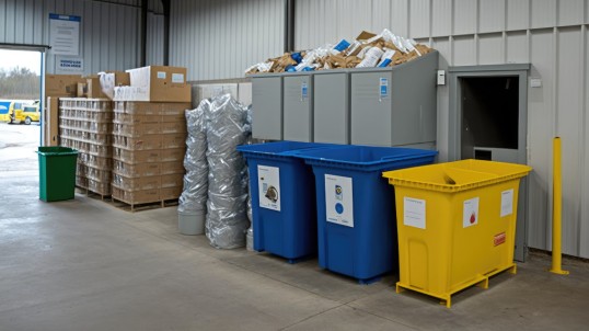 Work at the sorting household materials in Warsaw